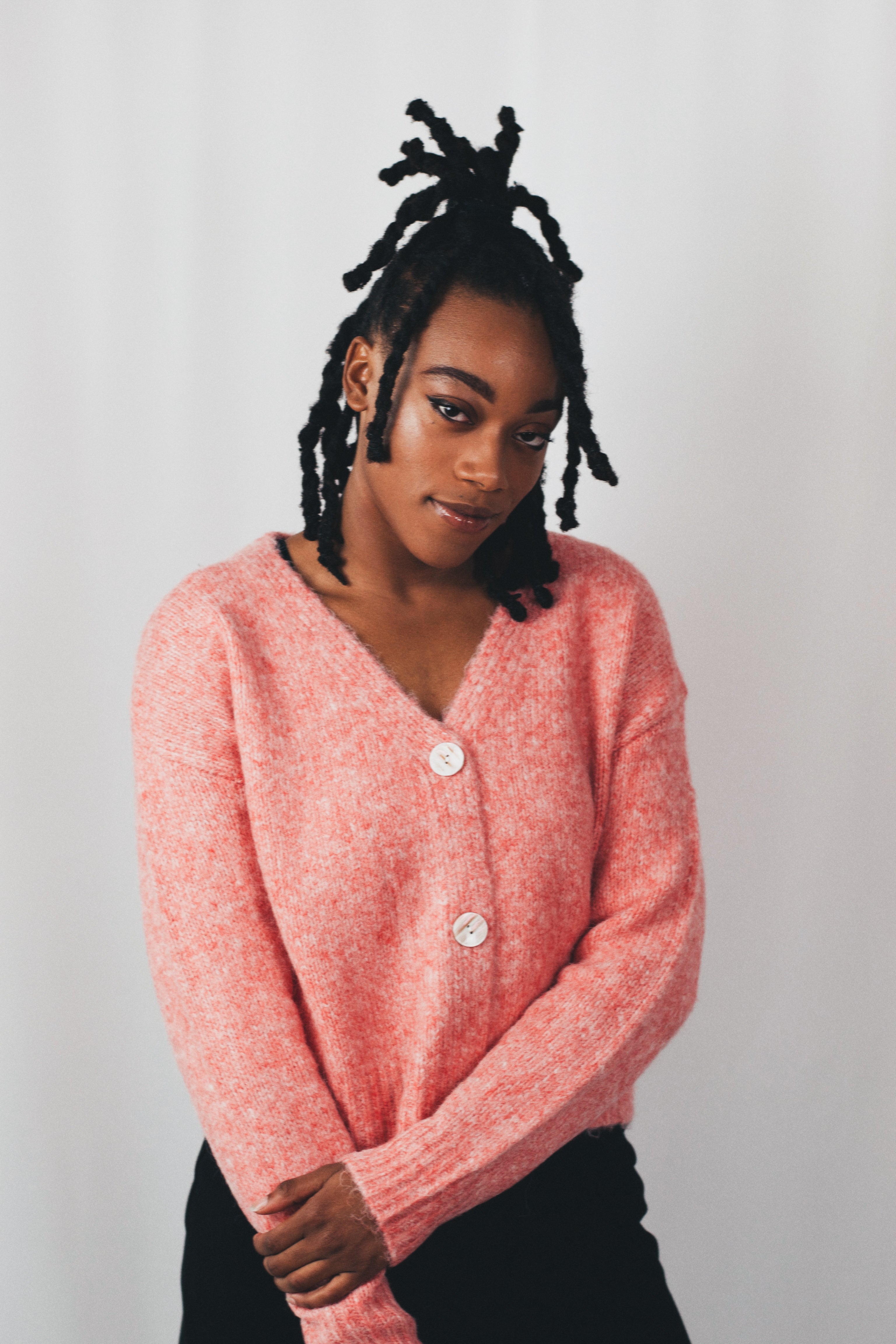 Pink shop cardigan cropped